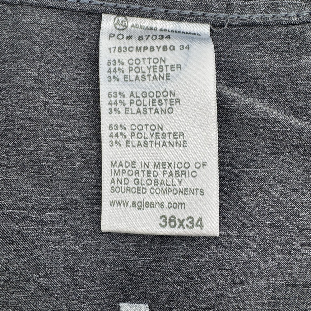 AG Adriano Goldschmied Tellis Pants Men 36x28 Navy Blue Modern Slim Fit 5-Pocket - Picture 8 of 8